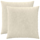 Pude med pude HEERLEN 2 stk. Cremefarvet Mikrofiber Fleece