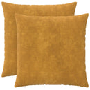 Pude med pude HEERLEN 2 stk. Gul Mikrofiber Fleece