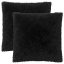 pyntepude 2 stk. HEERLEN Sort 80 x 80 cm PV Fleece