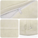 Pude med pude HEERLEN 2 stk. Cremefarvet Mikrofiber Fleece