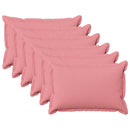Pude med pude HOUTEN 6 stk. Lyserød Faux Linned