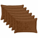 Kastpude 6 stk. HOUTEN Lys Brun 30 x 50 cm Flannel