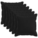 Kastpude 6 stk. HOUTEN Sort 35 x 35 cm Faux Linned