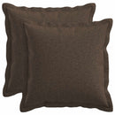 Kastpude 2 stk. HOUTEN Gråbrun 35 x 35 cm Faux Linned
