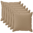 Kastpude 6 stk. HOUTEN Gråbrun 35 x 35 cm Polyester