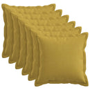 Kastpude 6 stk. HOUTEN Lys grøn 40 x 40 cm Faux Linned