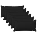 Pude med pude HOUTEN 6 stk. Sort Faux Linned