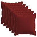 Pude med pude HOUTEN 6 stk. Vinrød Faux Linned