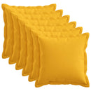 Kastpude 6 stk. HOUTEN Lys Gul 45 x 45 cm Faux Linned