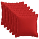 Pude med pude HOUTEN 6 stk. Rød Faux Linned