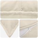 Pude med pude HOUTEN 12 stk. Cremefarvet Mikrofiber Fleece