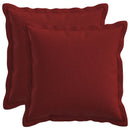 Pude med pude HOUTEN 2 stk. Vinrød Faux Linned