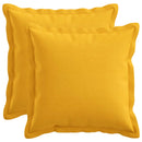 Kastpude 2 stk. HOUTEN Lys Gul 50 x 50 cm Faux Linned