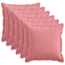 Pude med pude HOUTEN 6 stk. Lyserød Faux Linned