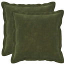 Pude med pude HOUTEN 2 stk. Grøn Mikrofiber Fleece