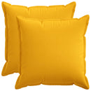 Pude med pude HOUTEN 2 stk. Lys Gul Faux Linned