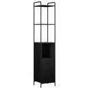 Badeværelsesskabsæt 3 stk. Sort eg 40 x 36 x 200,5 cm