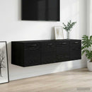 Vægskab 2 stk. 120 x 36,5 x 35 cm Konstrueret træ Sort eg