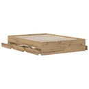 Sengestel med opbevaring Artisan-eg 140 x 190 cm