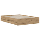 Sengestel med opbevaring Artisan-eg 140 x 190 cm