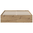 Sengestel med opbevaring Artisan-eg 140 x 190 cm