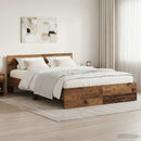 Sengeramme med sengegavl Gammelt træ 140 x 190 cm