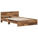 Sengeramme med sengegavl Gammelt træ 140 x 190 cm