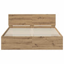 Sengeramme med sengegavl Artisan-eg 140 x 190 cm