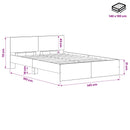 Sengeramme med sengegavl Artisan-eg 140 x 190 cm