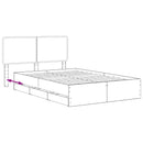 Bed Frame with Storage and Headboard Artisan Oak 120 x 200 cm