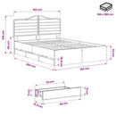 Bed Frame with Storage and Headboard Artisan Oak 160 x 200 cm