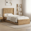 Sengestel med opbevaring og hovedgærde Artisan Oak 90 x 200 cm