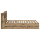 Sengestel med opbevaring og hovedgærde Artisan-eg 140 x 190 cm