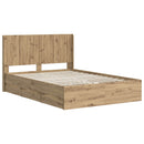 Sengestel med opbevaring og hovedgærde Artisan Oak 140 x 190 cm