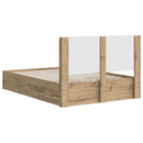 Sengestel med opbevaring og hovedgærde Artisan-eg 140 x 190 cm