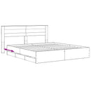 Bed Frame with Storage and Headboard Artisan Oak 180 x 200 cm