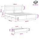 Bed Frame with Storage and Headboard Artisan Oak 180 x 200 cm