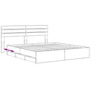 Bed Frame with Storage and Headboard Artisan Oak 180 x 200 cm