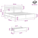 Bed Frame with Storage and Headboard Artisan Oak 180 x 200 cm