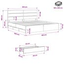 Bed Frame with Storage and Headboard Artisan Oak 180 x 200 cm