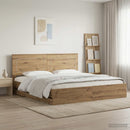Bed Frame with Storage and Headboard Artisan Oak 180 x 200 cm