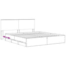 Bed Frame with Storage and Headboard Artisan Oak 180 x 200 cm
