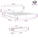 Bed Frame with Storage and Headboard Artisan Oak 180 x 200 cm