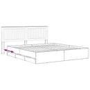 Bed Frame with Storage and Headboard Artisan Oak 180 x 200 cm