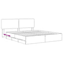 Bed Frame with Storage and Headboard Artisan Oak 180 x 200 cm