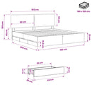 Bed Frame with Storage and Headboard Artisan Oak 180 x 200 cm