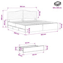 Bed Frame with Storage and Headboard Artisan Oak 180 x 200 cm