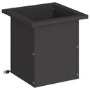 Plantekasse med LED Sort 30 x 30 x 30 cm Stål