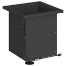Plantekasse med LED Sort 30 x 30 x 30 cm Stål