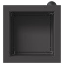 Plantekasse med LED Sort 30 x 30 x 30 cm Stål